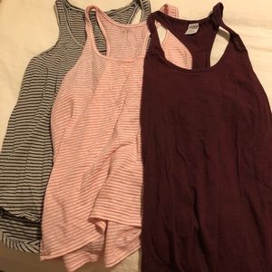 3 racerback tanks! BUNDLE with SWIM SUIT!!!!!
